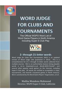 Word Judge for Clubs and Tournaments