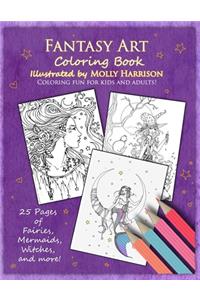 Fantasy Art Coloring Book