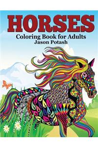 Horses Coloring Book For Adults