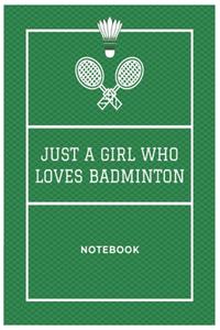 Just A Girl Who Loves Badminton