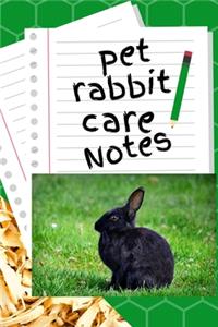 Pet Rabbit Care Notes