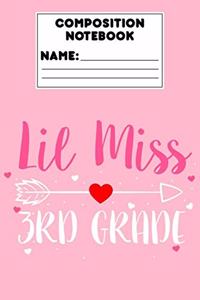 Composition Notebook Lil Miss 3rd Grade