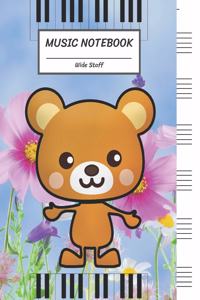 Music Notebook Wide Staff