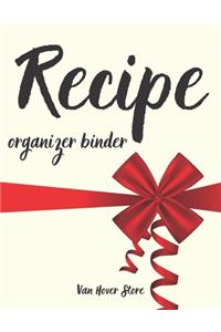 Recipe organizer binder