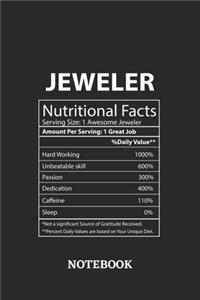 Nutritional Facts Jeweler Awesome Notebook