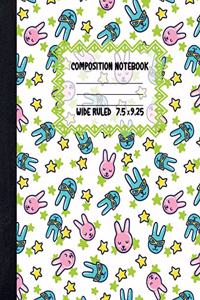 Pink Bunny Composition Notebook