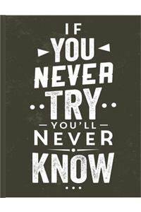 If You Never Try You Will Never Know
