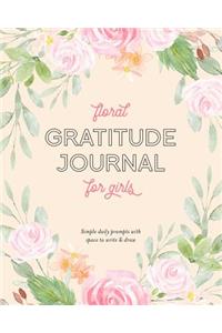 Floral Gratitude Journal for Girls
