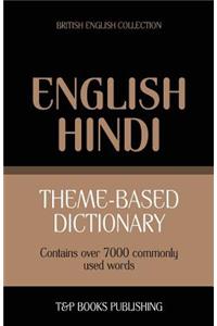 Theme-based dictionary British English-Hindi - 7000 words