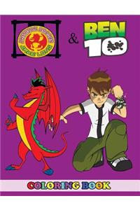 American Dragon Jake Long and Ben 10 Coloring Book
