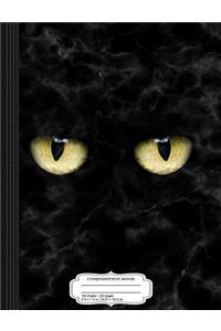 Black Cat Eyes Composition Notebook