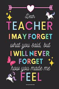 Teacher appreciation gifts notebook