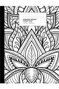 Composition Notebook College Ruled 7.44 X 9.69 Inches 100 Sheets / 200 Pages