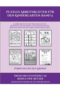 Vorschulisches Lernen (Puzzles Arbeitsblätter für den Kindergarten