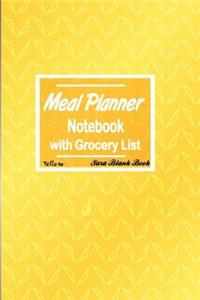 Meal Planner Notebook with Grocery List Yellow