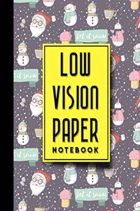 Low Vision Paper Notebook
