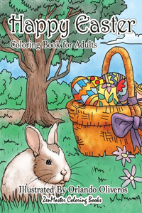 Happy Easter Coloring Book for Adults
