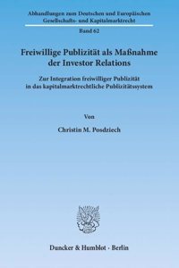 Freiwillige Publizitat ALS Massnahme Der Investor Relations