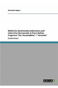 Weibliche Geschlechterambivalenz und männliche Homoerotik in Franz Kafkas Fragment 