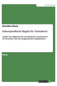 Kulturspezifische Regeln für 'Gratulieren'