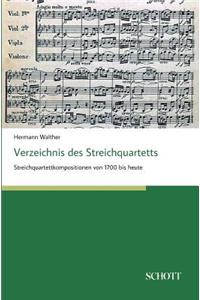Verzeichnis des Streichquartetts