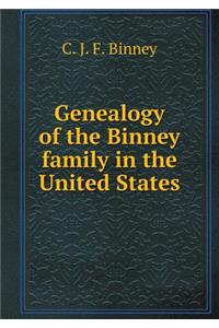 Genealogy of the Binney Family in the United States