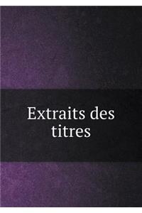 Extraits Des Titres