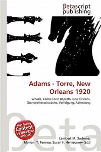 Adams - Torre, New Orleans 1920