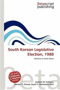 South Korean Legislative Election, 1988