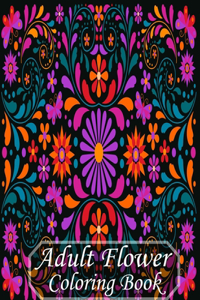 Adult Flower Coloring Book