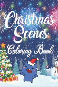 Christmas Scenes Coloring Book