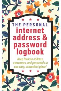 The Personal Internet Address & Password Logbook