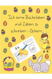 Ich lerne Buchstaben und Zahlen zu schreiben - Ostern