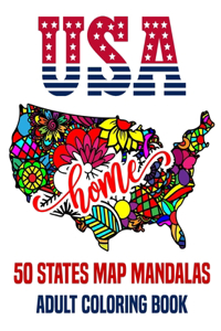 USA 50 States Map Mandalas