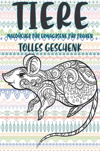 Malbücher für Erwachsene für Frauen - Tolles Geschenk - Tiere