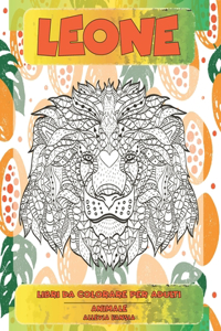 Libri da colorare per adulti - Allevia l'ansia - Animale - Leone