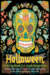 Halloween Coloring Book For Adult Relaxation