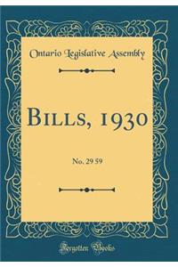 Bills, 1930: No. 29 59 (Classic Reprint)
