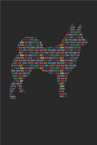 Icelandic Sheepdog Notebook 'Word Cloud' - Gift for Icelandic Sheepdog Lovers - Icelandic Sheepdog Journal