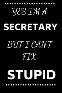 Yes I'm A Secretary But I Can't Fix Stupid