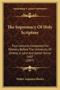 Supremacy of Holy Scripture