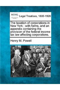 taxation of corporations in New York