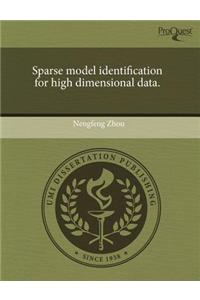 Sparse Model Identification for High Dimensional Data