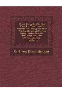 Ueber Die Art, Wie Man Zum Tod Verurtheilte Uebelth Ter, Vorz Glich Aber Verstockte B Sewichter in Ihren Letzten Stunden Behandeln Soll, Aus Physiologischen Grunds Tzen