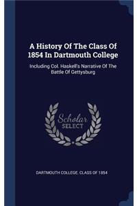 History Of The Class Of 1854 In Dartmouth College