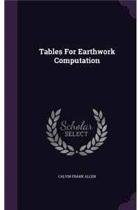 Tables For Earthwork Computation