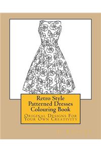 Retro Style Patterned Dresses Colouring Book