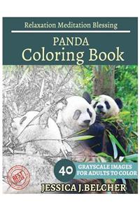 PANDA Coloring book for Adults Relaxation Meditation Blessing