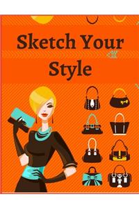 Sketch Your Style: Female Figure Poses & Accessories Templates - All in one - Design & Build Your Pro Portfolio (Drawing Books, Fashion Books, Fashion Design Books, Fa