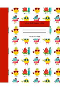 Wide Ruled Notebook Composition Book